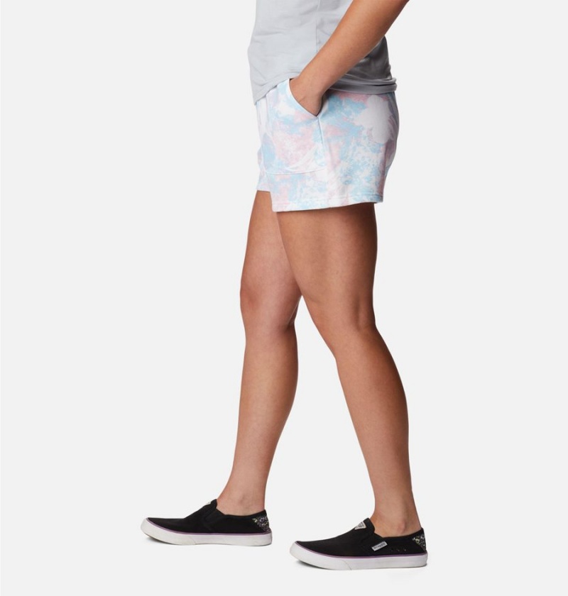 Columbia PFG Slack Water French Terry Women's Shorts White | ZODSTM-463