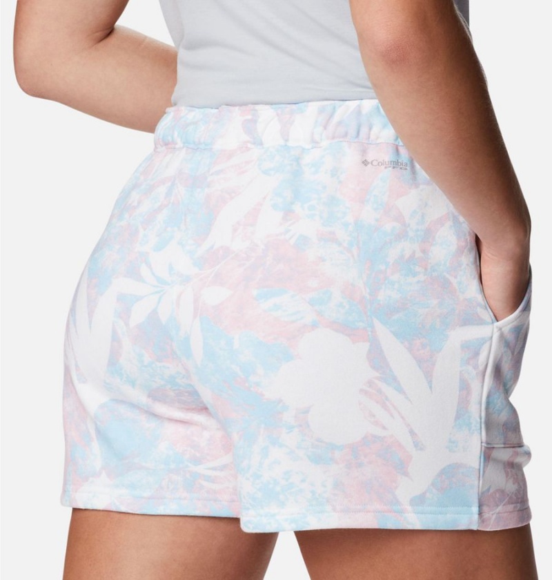 Columbia PFG Slack Water French Terry Women's Shorts White | ZODSTM-463