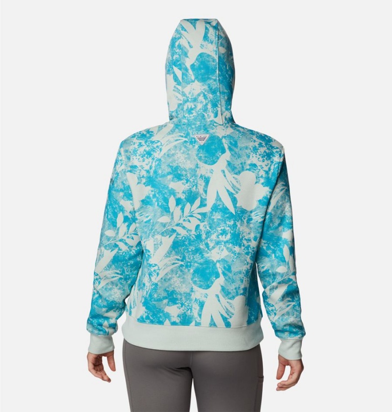 Columbia PFG Slack Water French Terry Women's Hoodie Blue | IOWPEX-927