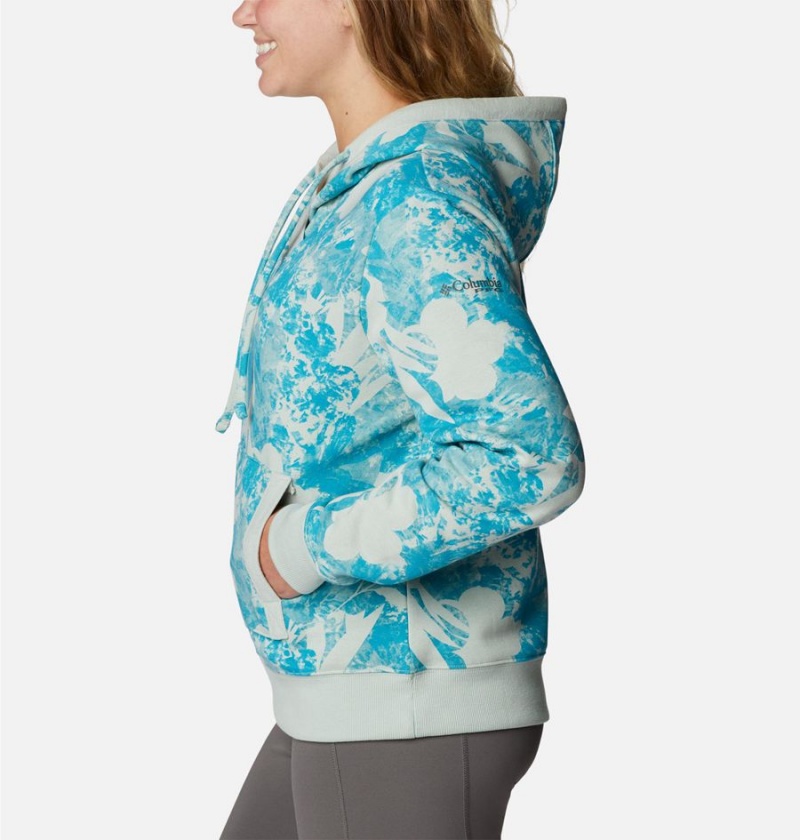 Columbia PFG Slack Water French Terry Women's Hoodie Blue | IOWPEX-927