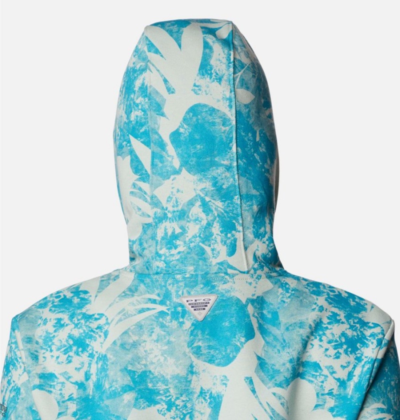 Columbia PFG Slack Water French Terry Women's Hoodie Blue | IOWPEX-927