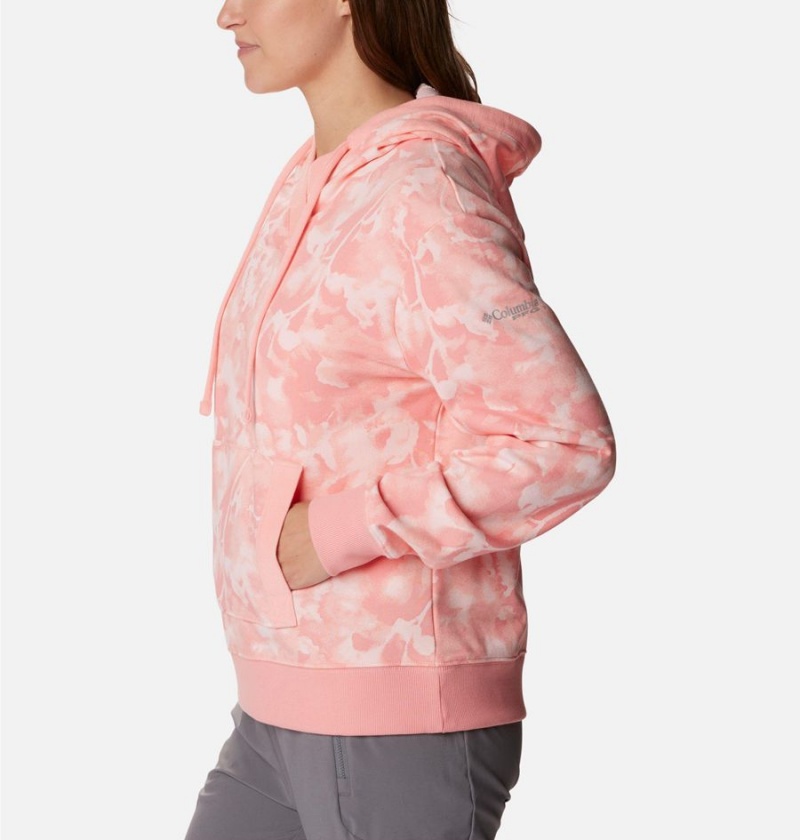 Columbia PFG Slack Water French Terry Women's Hoodie Coral | ZKMDCL-071