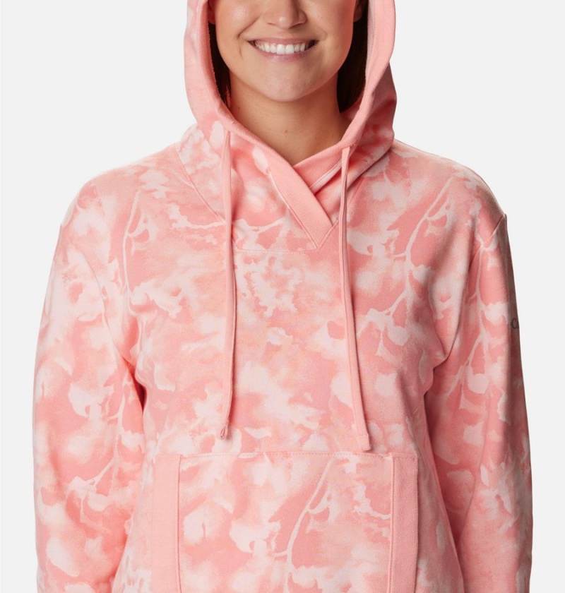 Columbia PFG Slack Water French Terry Women's Hoodie Coral | ZKMDCL-071