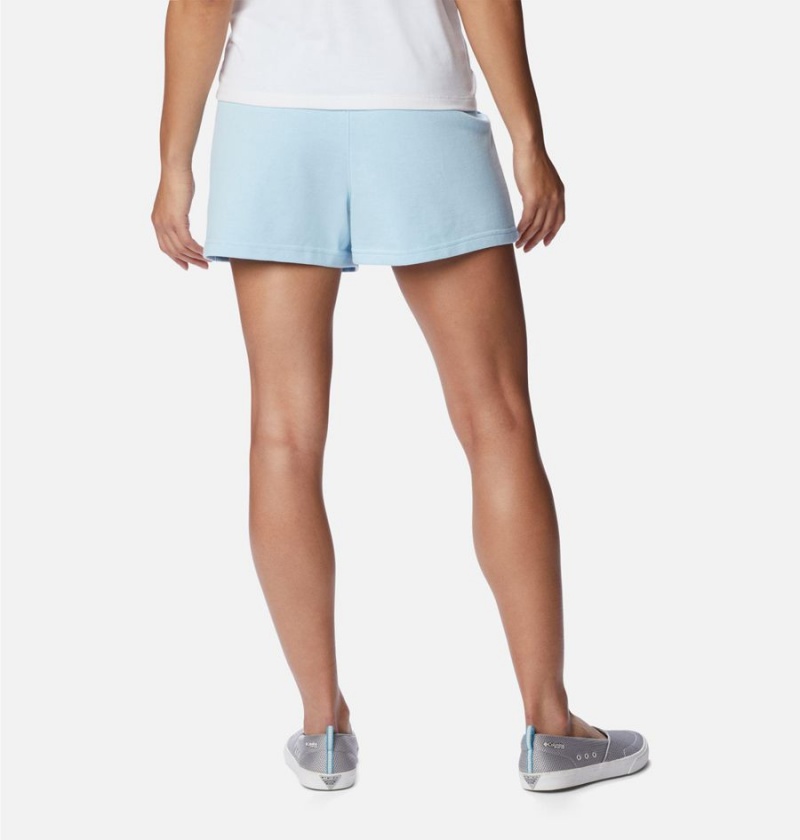Columbia PFG Slack Water French Terry Women's Shorts Blue | GZKFOR-689