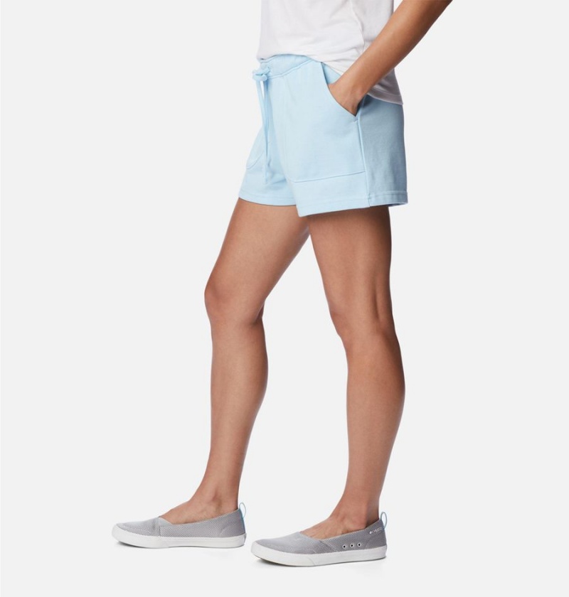 Columbia PFG Slack Water French Terry Women's Shorts Blue | GZKFOR-689
