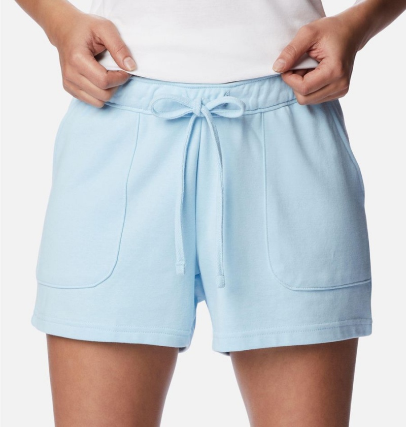 Columbia PFG Slack Water French Terry Women's Shorts Blue | GZKFOR-689