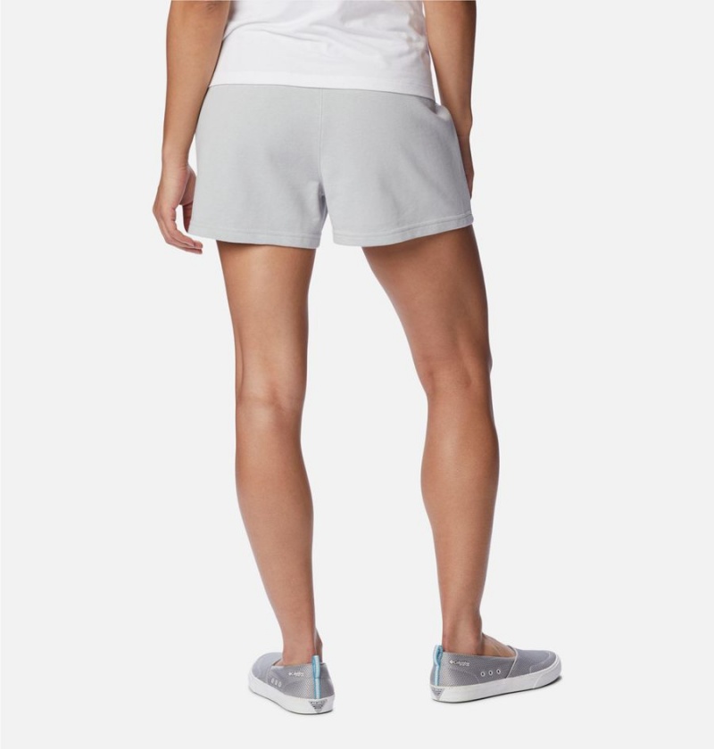 Columbia PFG Slack Water French Terry Women's Shorts Grey | IXOLDM-829