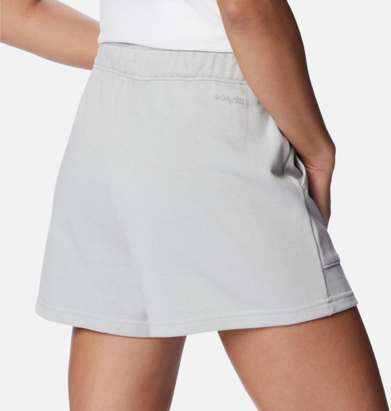 Columbia PFG Slack Water French Terry Women's Shorts Grey | IXOLDM-829