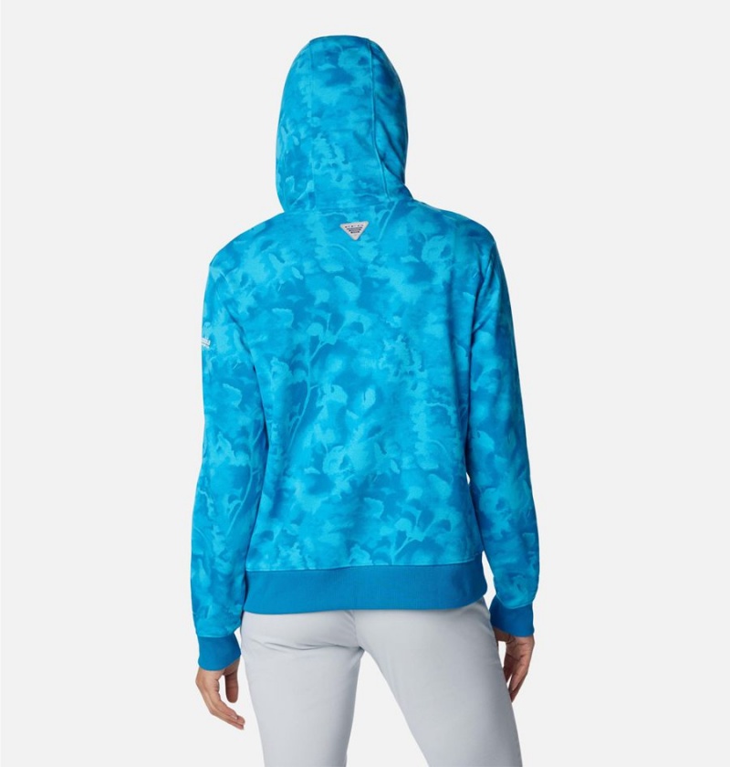 Columbia PFG Slack Water French Terry Women's Hoodie Blue | CUEZLV-854