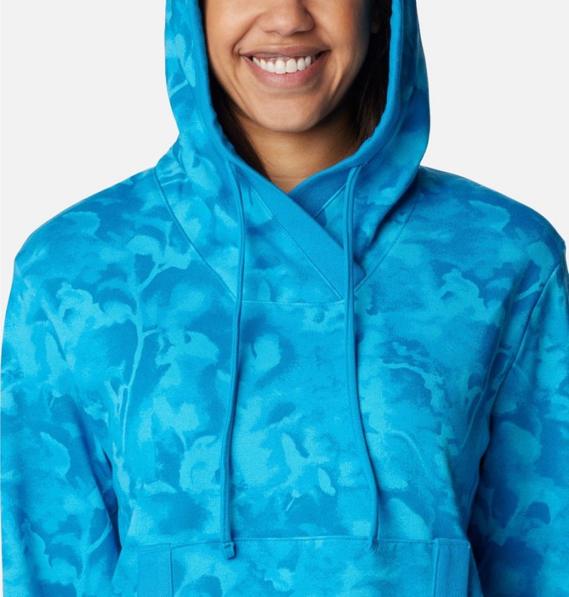 Columbia PFG Slack Water French Terry Women's Hoodie Blue | CUEZLV-854