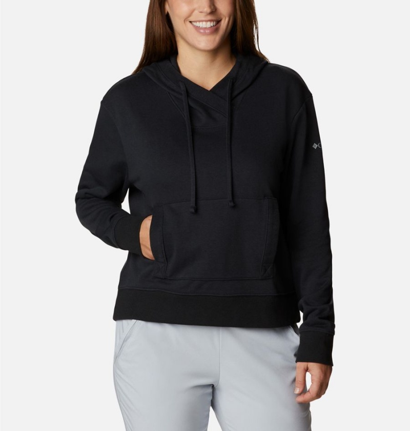 Columbia PFG Slack Water French Terry Women\'s Hoodie Black | OECWGM-027