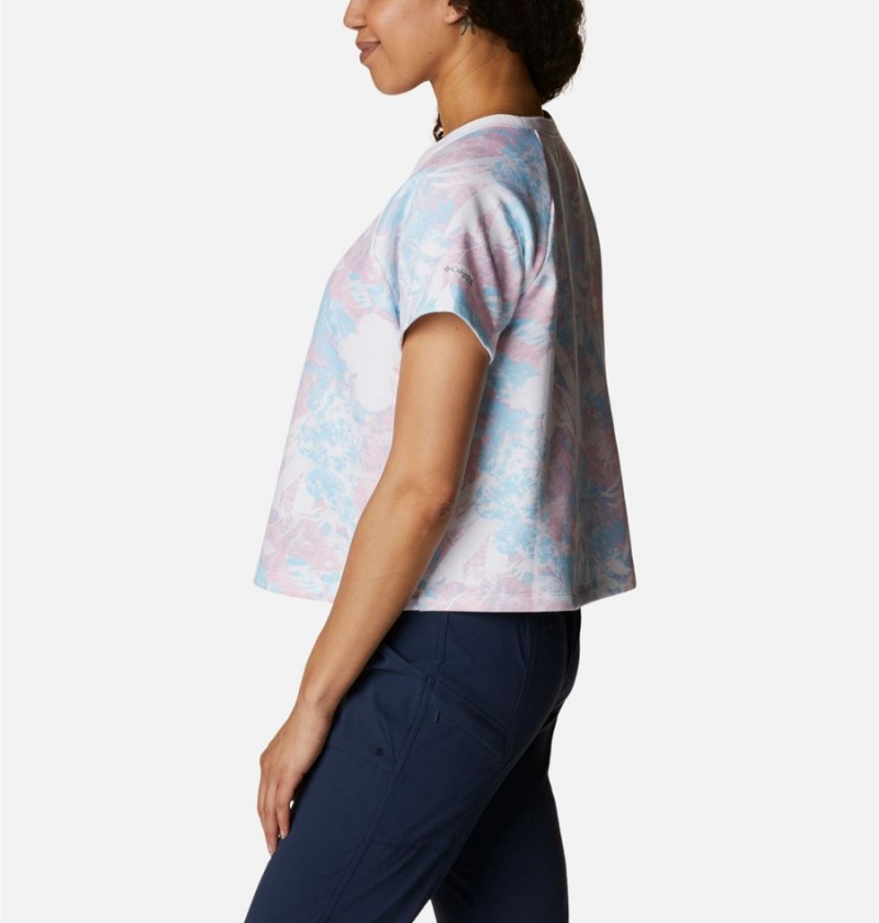 Columbia PFG Slack Water French Terry Women's T-Shirt White | WEMVRA-170