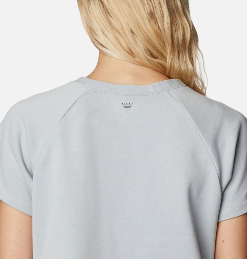 Columbia PFG Slack Water French Terry Women's T-Shirt Grey | FAMHZN-140