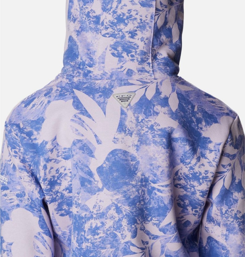 Columbia PFG Slack Water French Terry Women's Hoodie Purple | HGRXAW-136