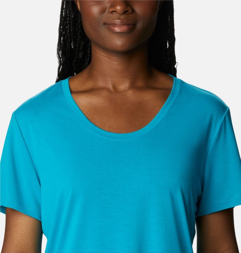 Columbia PFG Slack Water Knit II Women's T-Shirt Turquoise | PLGWRY-637