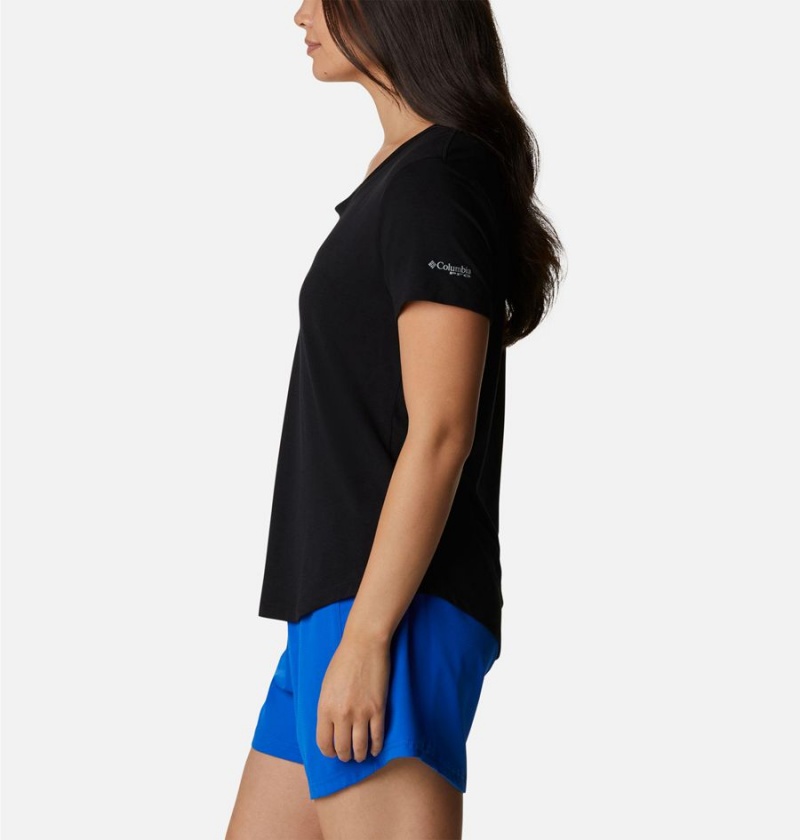 Columbia PFG Slack Water Knit II Women's T-Shirt Black | BMILKN-285