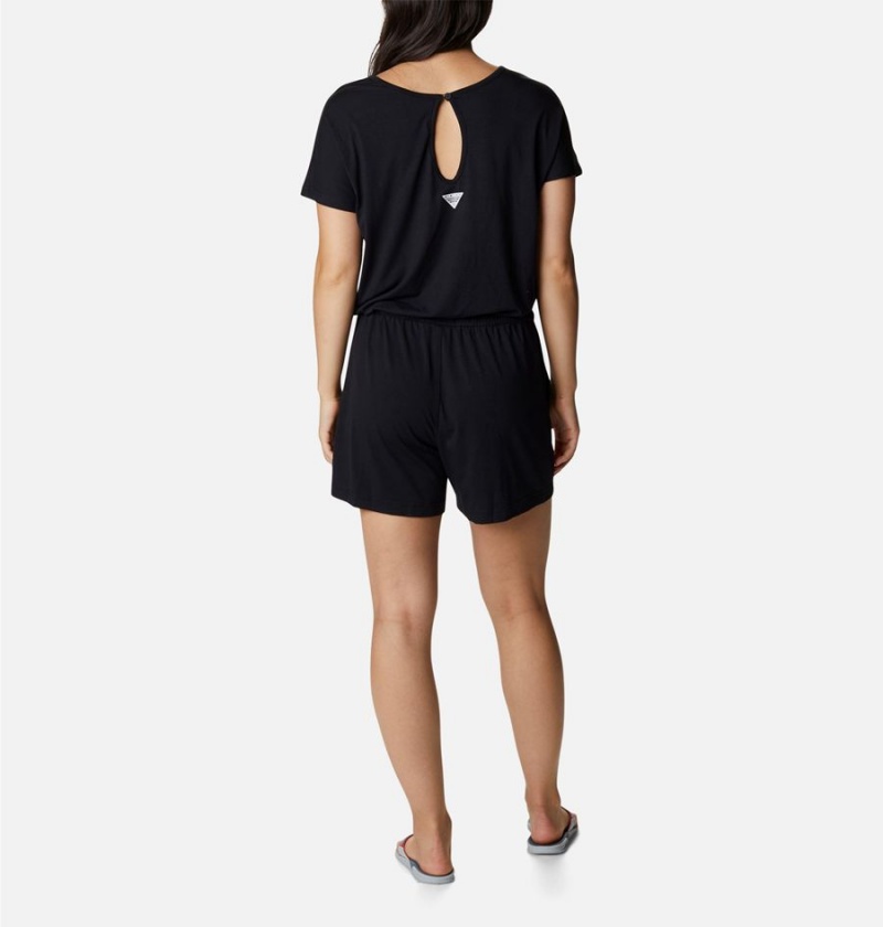 Columbia PFG Slack Water Knit Women's Dress Black | GHFNOY-716