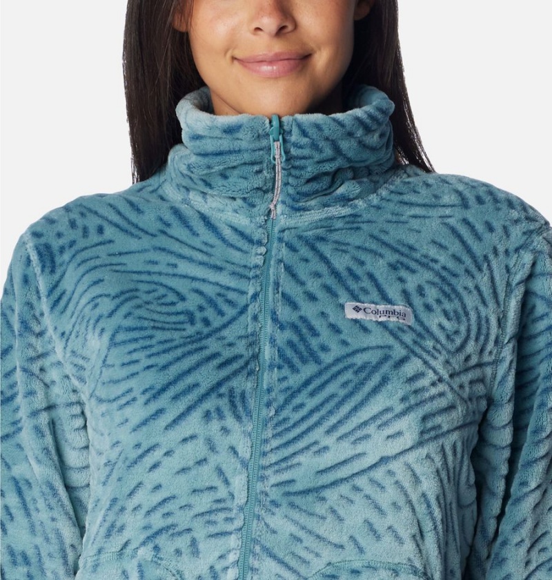 Columbia PFG Slack Water Reversible Fleece Women's Pullover Turquoise | WIZATK-731