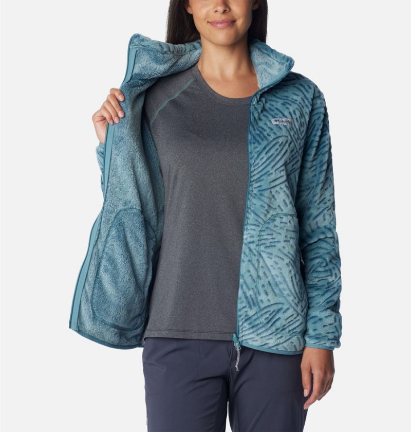 Columbia PFG Slack Water Reversible Fleece Women's Pullover Turquoise | WIZATK-731