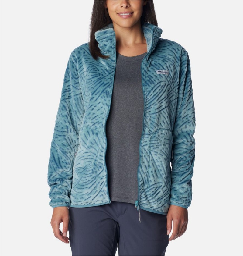Columbia PFG Slack Water Reversible Fleece Women's Pullover Turquoise | WIZATK-731