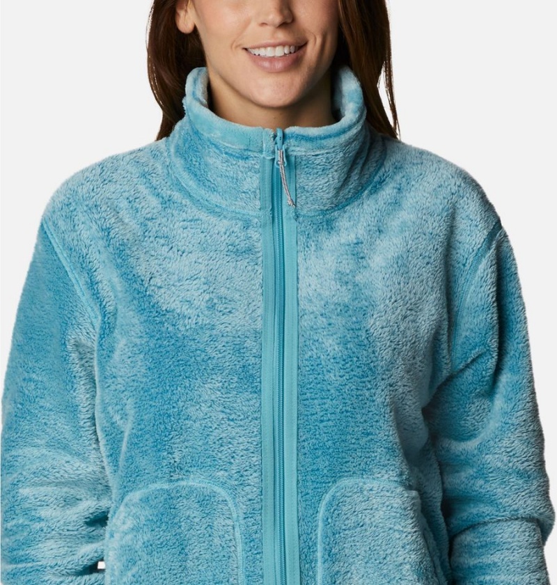 Columbia PFG Slack Water Reversible Women's Fleece Jacket Turquoise | DZAWYX-045