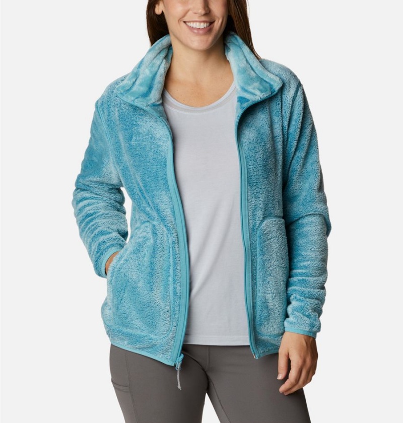 Columbia PFG Slack Water Reversible Women's Fleece Jacket Turquoise | DZAWYX-045