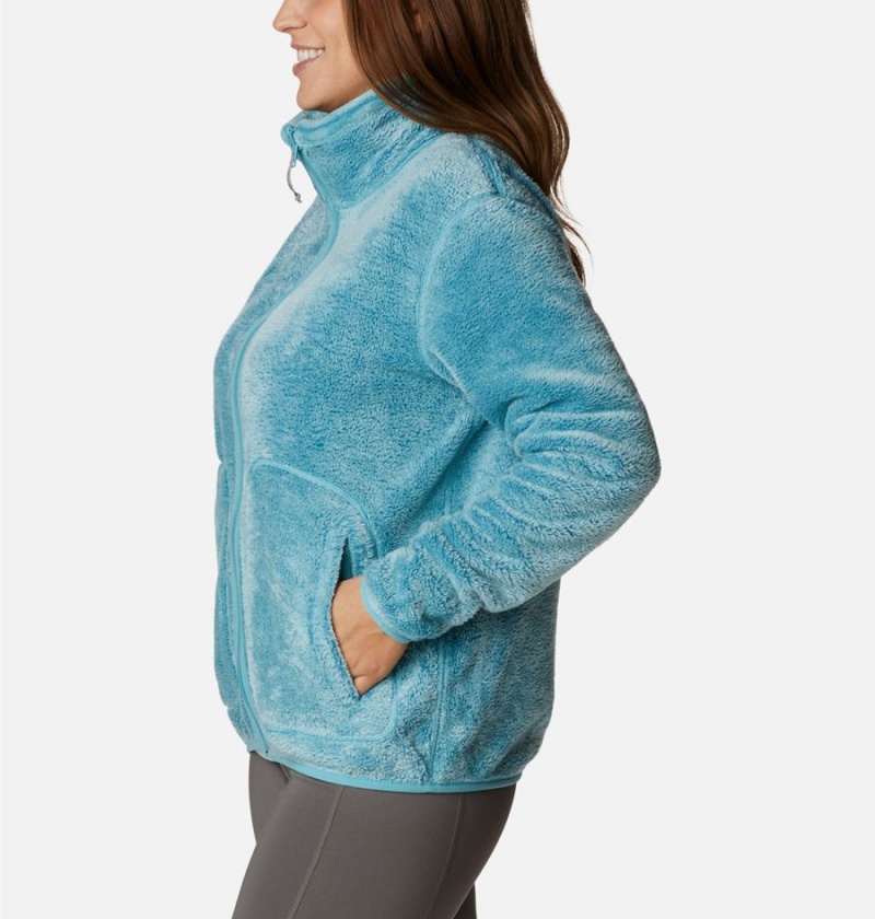Columbia PFG Slack Water Reversible Women's Fleece Jacket Turquoise | DZAWYX-045
