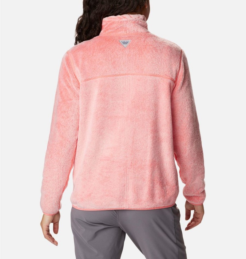 Columbia PFG Slack Water Reversible Women's Fleece Jacket Coral | XIDFLU-287