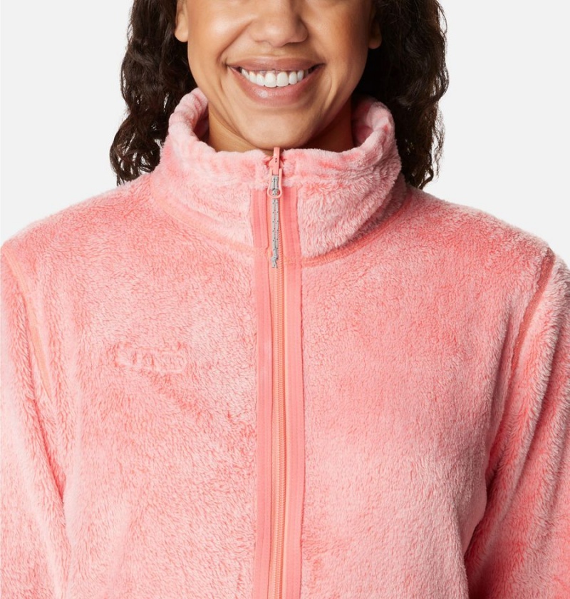 Columbia PFG Slack Water Reversible Women's Fleece Jacket Coral | XIDFLU-287
