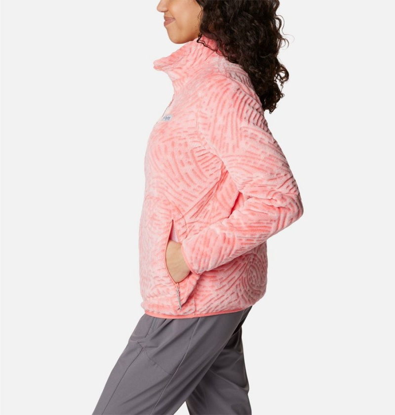 Columbia PFG Slack Water Reversible Women's Fleece Jacket Coral | XIDFLU-287