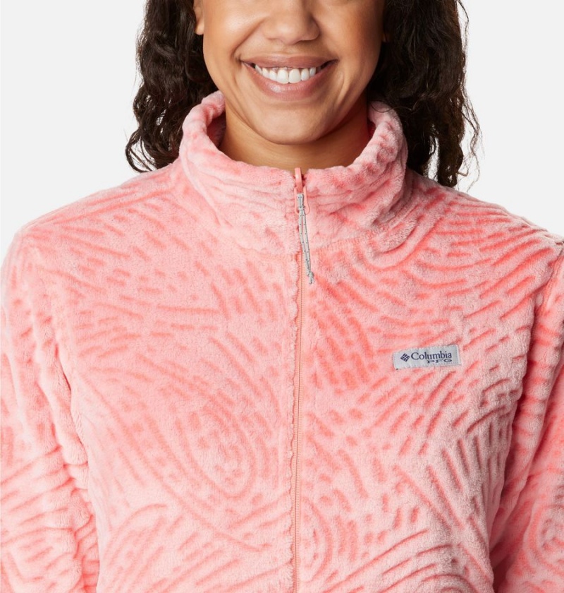 Columbia PFG Slack Water Reversible Women's Fleece Jacket Coral | XIDFLU-287