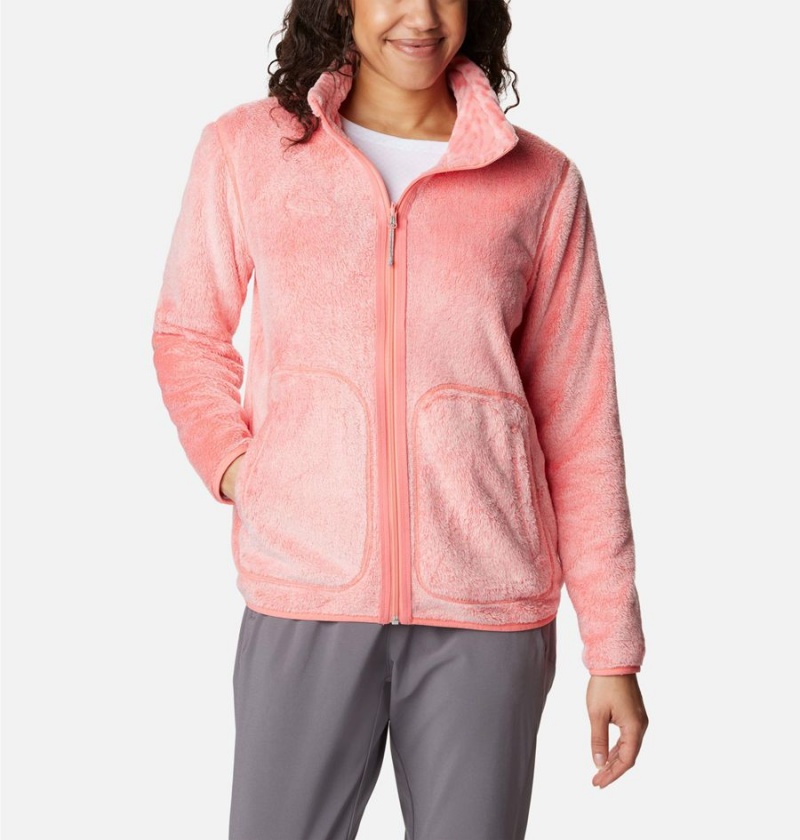 Columbia PFG Slack Water Reversible Women's Fleece Jacket Coral | XIDFLU-287