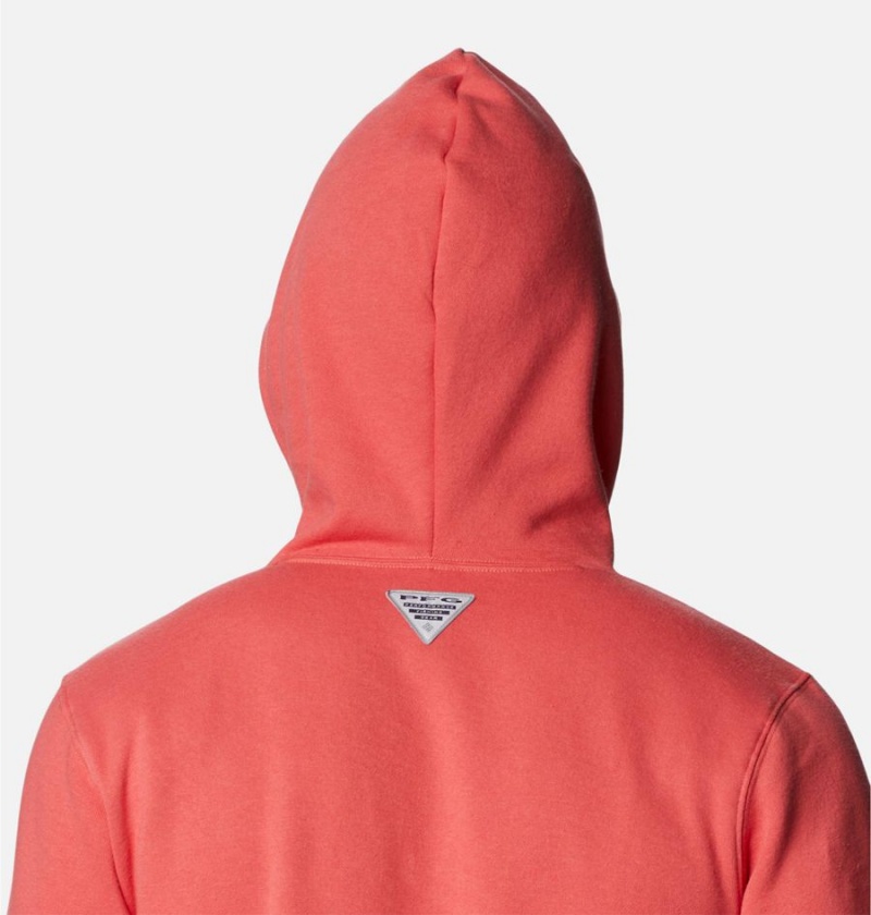Columbia PFG Sleeve II Graphic Men's Hoodie Red | MLFDUC-981
