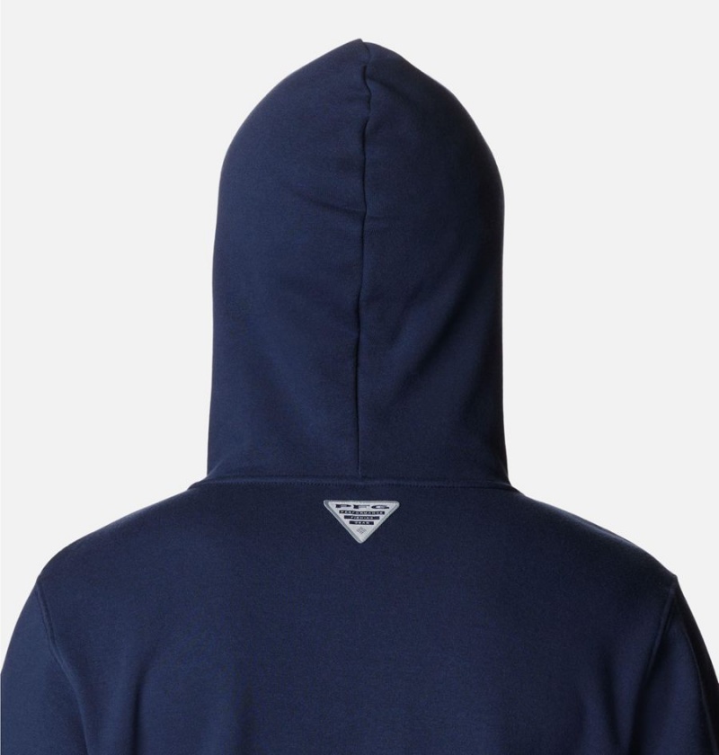 Columbia PFG Sleeve II Graphic Men's Hoodie Navy | AZEWPQ-314