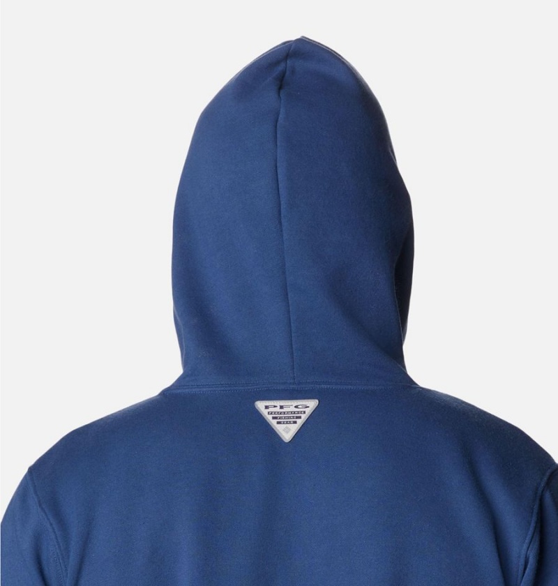 Columbia PFG Sleeve II Graphic Men's Hoodie Blue | IMHWFS-573