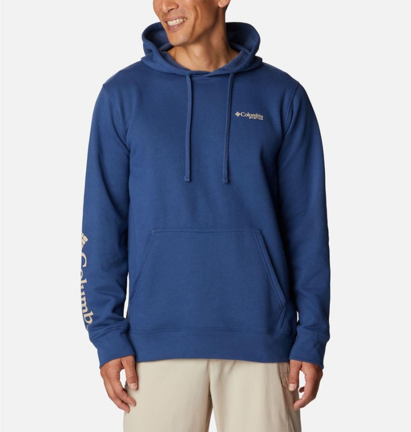 Columbia PFG Sleeve II Graphic Men\'s Hoodie Blue | IMHWFS-573