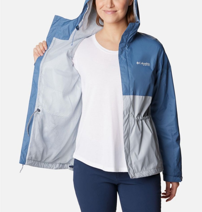 Columbia PFG Storm Women's Rain Jacket Blue | ZOLNBF-108