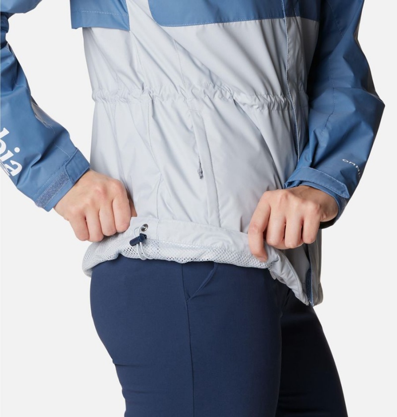 Columbia PFG Storm Women's Rain Jacket Blue | ZOLNBF-108