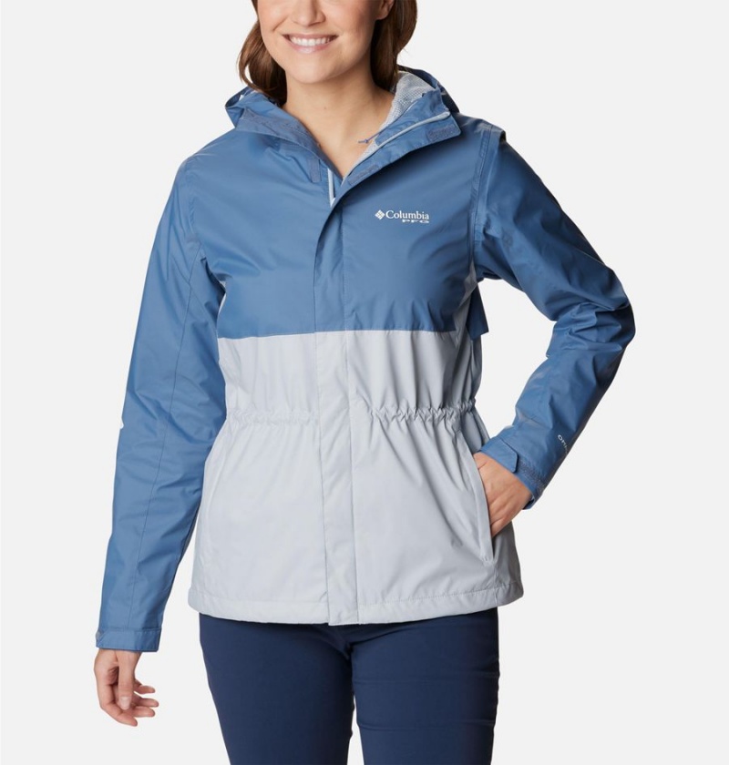 Columbia PFG Storm Women\'s Rain Jacket Blue | ZOLNBF-108
