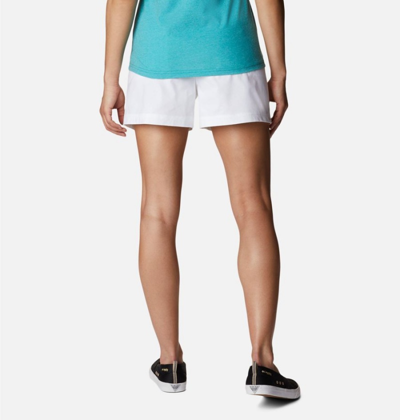 Columbia PFG Sun Drifter Chino Women's Shorts White | QXJBSU-247