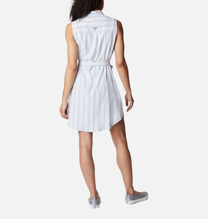 Columbia PFG Sun Drifter Woven II Women's Dress Blue | VSLKQJ-324