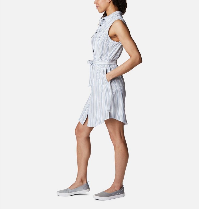 Columbia PFG Sun Drifter Woven II Women's Dress Blue | VSLKQJ-324
