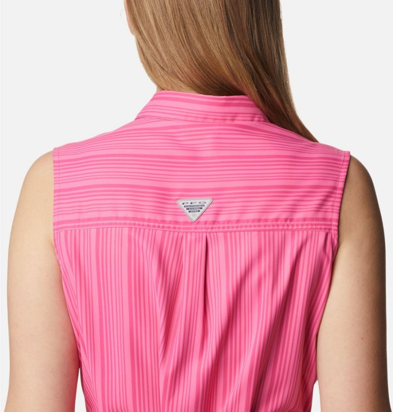 Columbia PFG Sun Drifter Woven II Women's Dress Pink | TULVMI-045