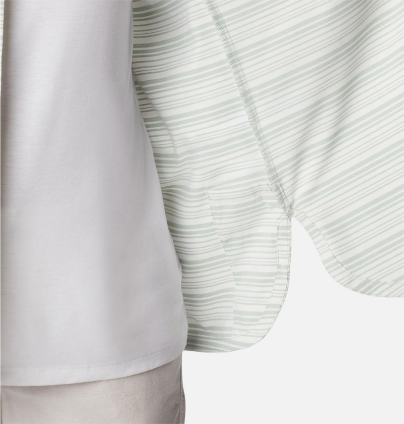 Columbia PFG Sun Drifter Woven Short Sleeve Women's Shirt Green | QPNVTC-740