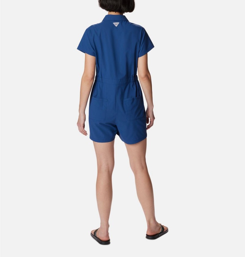 Columbia PFG Sun Drifter Woven Women's Dress Blue | DMPCET-529