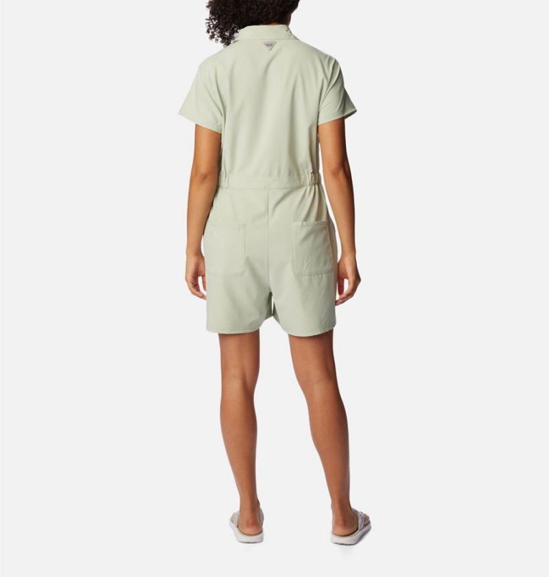 Columbia PFG Sun Drifter Woven Women's Dress Green | EGDMWX-587