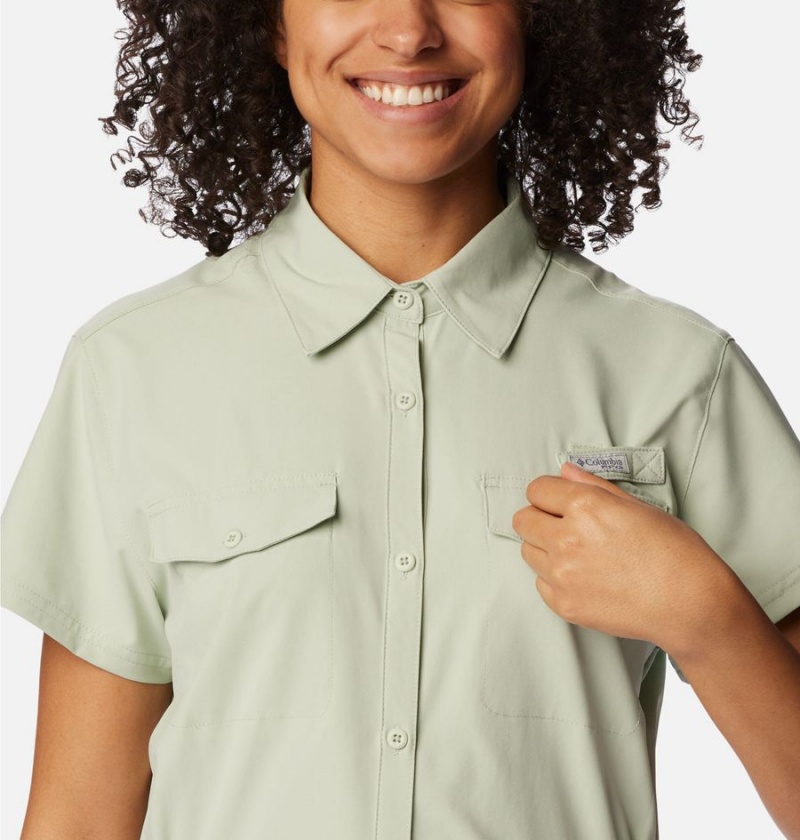 Columbia PFG Sun Drifter Woven Women's Dress Green | EGDMWX-587
