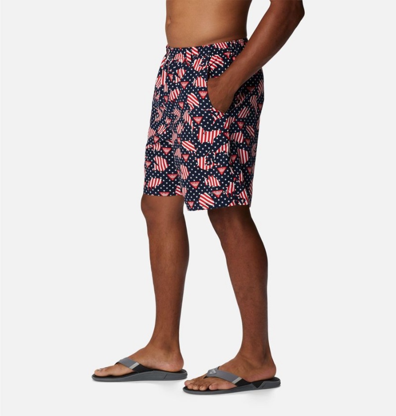 Columbia PFG Super Backcast Water Men's Shorts Red | REIUCV-976