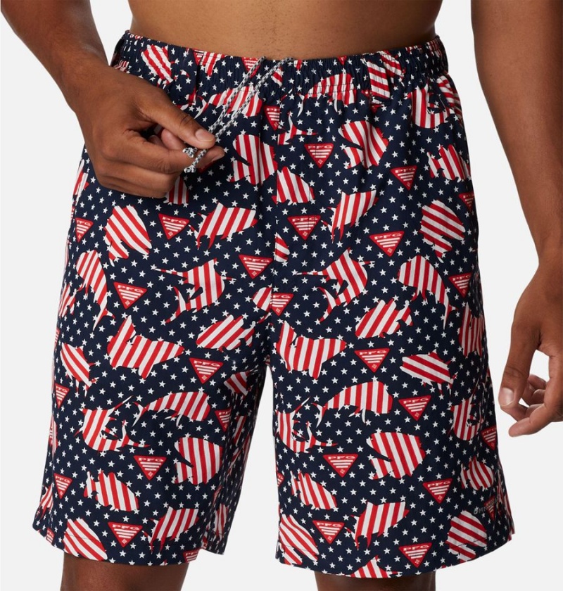 Columbia PFG Super Backcast Water Men's Shorts Red | REIUCV-976