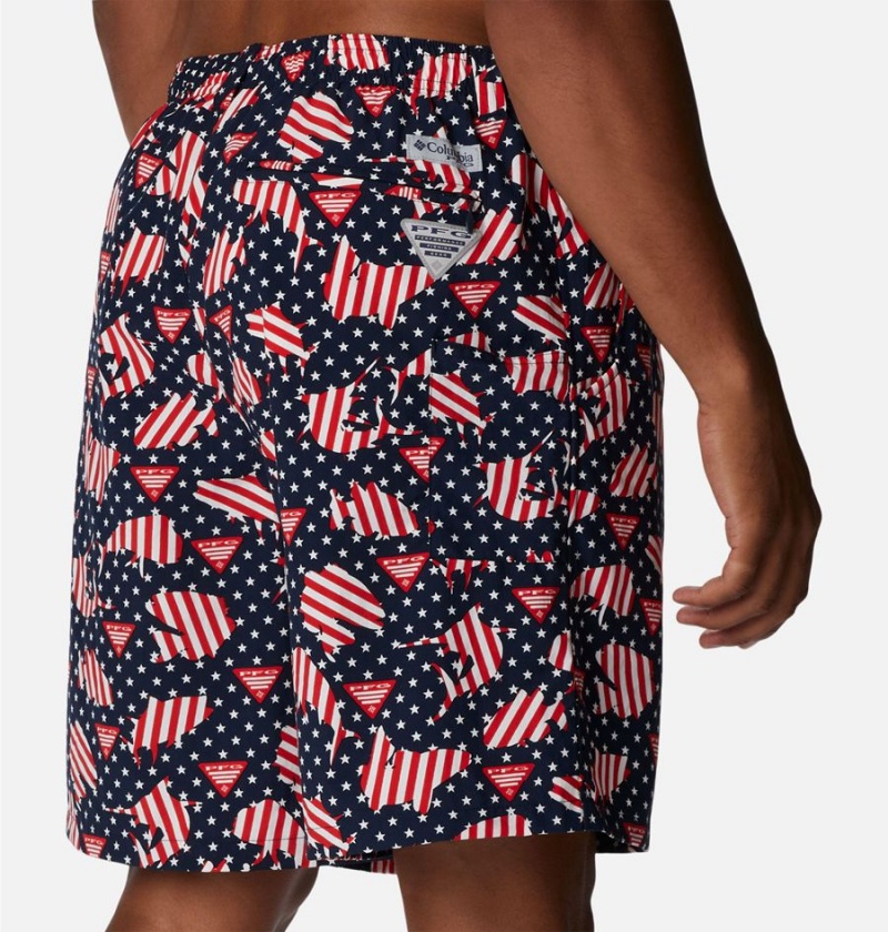 Columbia PFG Super Backcast Water Men's Shorts Red | REIUCV-976